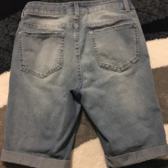 Light Blue Denim Shorts - Picture 2 of 5
